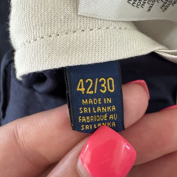 Polo Golf Ralph Lauren Men’s 42x30 Golf Tailored Fit Navy Blue Chino Pants Khaki - Picture 4 of 9